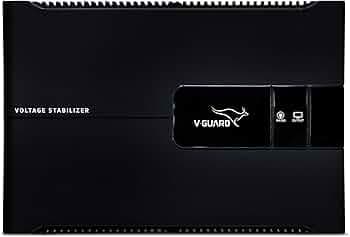 V-Guard Voltino Max TV Stabilizer | Applicable for Smart TVs up to 140cm (55'') +Set Top Box,Home Theatre/Gaming Console|3 Ampere Capacity | 2 Year Warranty by V-Guard | Black