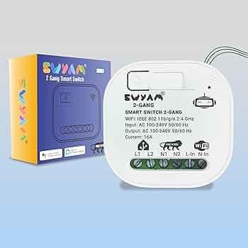 Home Assistant-Compatible 2-Gang WiFi Smart Switch by SWYAM® | Made In India (1 Year Warranty) | Local Automation & Scene Control | No Hub Required | Control Lights & Appliances