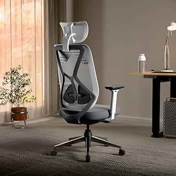 Green Soul Zodiac Superb Office Chair (2026) | Upgraded Cushioned Lumbar | Ergonomic Chair for Office Work with in-Built Seat Slider | 5 Year Warranty (White & Grey)