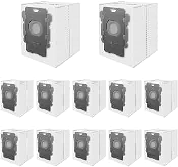 12 Pack Vacuum Bags Replacement for iRobot Roomba i7+, i8+, i3+, i4+, i5+, i6+, i1+, s9+, s9 Plus, Combo j8+, j9+,10 Max, i, s, j, Essential Series Clean Base Automatic Dirt Disposal Bags