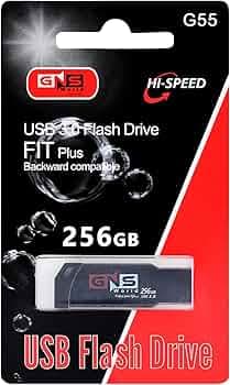 GNS World G-55 USB 3.0 Flash Drive High-Speed FIT Plus Pen Drive Portable Storage Device Backward Compatible USB Stick for Laptop PC Mac Data Transfer Durable Design (256, GB)