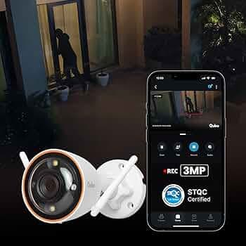 Qubo Smart Outdoor 3MP [2K] WiFi Bullet Camera [2026 Edition] by Hero Group | STQC Certified | Color NightPulse Vision | CCTV cam | AI Person Detection | IP66 Rating | Made in India