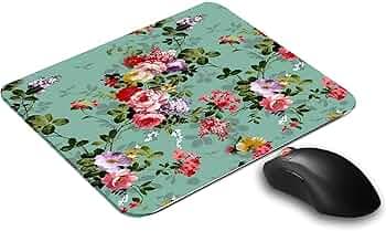 LapLub Floral Background Designer Mousepad for Laptop/Computer (Gaming Mouse Pad | Ultra Slim | Waterproof Surface | Non-Slip Rubber Base)