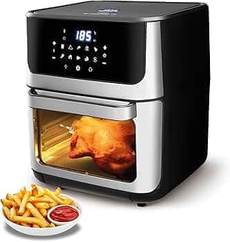 KENT Digital Air Fryer Oven 12L | 1800W | 360° Rapid Heat Circulation | 10 Preset Menus | Bake, Grill & Roast | Digital Display & Touch Control Panel | Dehydration & Rotisserie Function, Multi