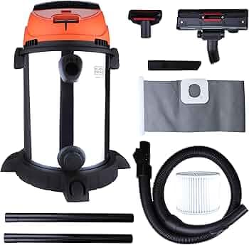 BLACK+DECKER WDBDS30 High Suction Wet & Dry Stainless Steel Vacuum Cleaner & Blower With HEPA Filter & Reusable Dustbag, Efficient In Cleaning Wet & Dry Spillage/Waste, 30-Litre 1600 Watt 16 KPa