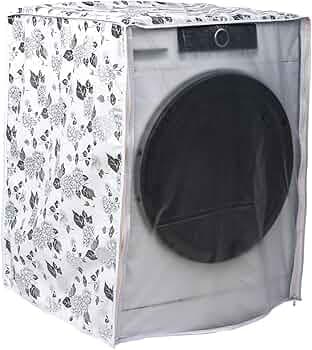 Classic® Front Load Washing Machine Cover Suitable for LG 7 Kg & 7.5 Kg (60cmsX63cmsX81cms, Half White & Grey)