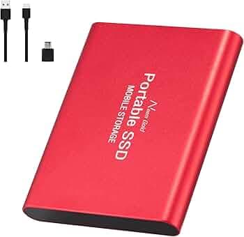 SSD USB 3.1 External Solid State Drives Hard Disk for PC Laptop 2TB Red (2TB Red)