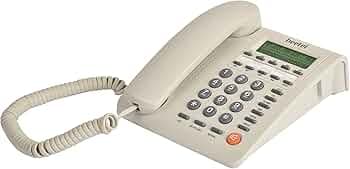 Beetel M59 Caller ID Corded Landline Phone with 16 Digit LCD Display & Adjustable contrast,10 One Touch Memory Buttons,2Ways Speaker Phone,Music On Hold,Solid Build Quality,Classic Design (White)(M59)