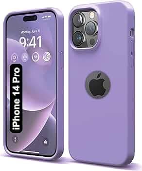 SBMS Liquid Silicone Case for iPhone 14 Pro 6.1-Inch, Logo Cut Silky-Soft Touch Full-Body Protective Phone Case, Shockproof Back Cover for iPhone 14 Pro (Pigeon Blue)