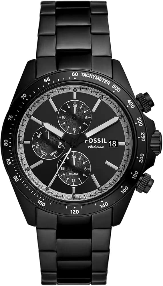 Fossil Autocross Black Quartz Stainless Steel Watch FS6125