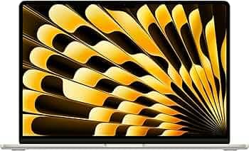 Apple 2026 MacBook Air 15″ laptop with M5 chip: AI and Apple Intelligence, 38.91 cm (15.3″) Liquid Retina Display, 16GB Unified Memory, 512GB SSD Storage, 12MP Center Stage Camera, Touch ID; Starlight