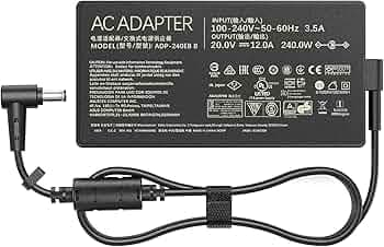 240W ADP-240EB B Laptop Charger Compatible with ASUS Zephyrus G14 G16 M16 Duo 15 TUF Gaming F17 F15 A15 F16 A17 Vivobook Pro 16X ROG Strix Scar 15 17 G15 G17 ProArt StudioBook AC Adapter