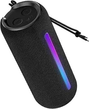 Boat Stone Spinx Pro Bluetooth Speaker with 20 W RMS Sound, Up to 8 hrs of Playtime, BTv5.0, Built-in Mic, RGB LEDs, TWS Feature, TF Card, AUX Port & USB Type-C Port(Midnight Black)