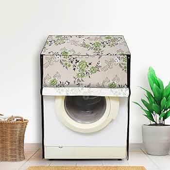 Lithara Front Load Fully Automatic Washing Machine Cover for LG, Samsung, IFB, Whirlpool, Suitable for 6 KG & 6.5 KG - Waterproof, Dustproof Cover (Print-3)