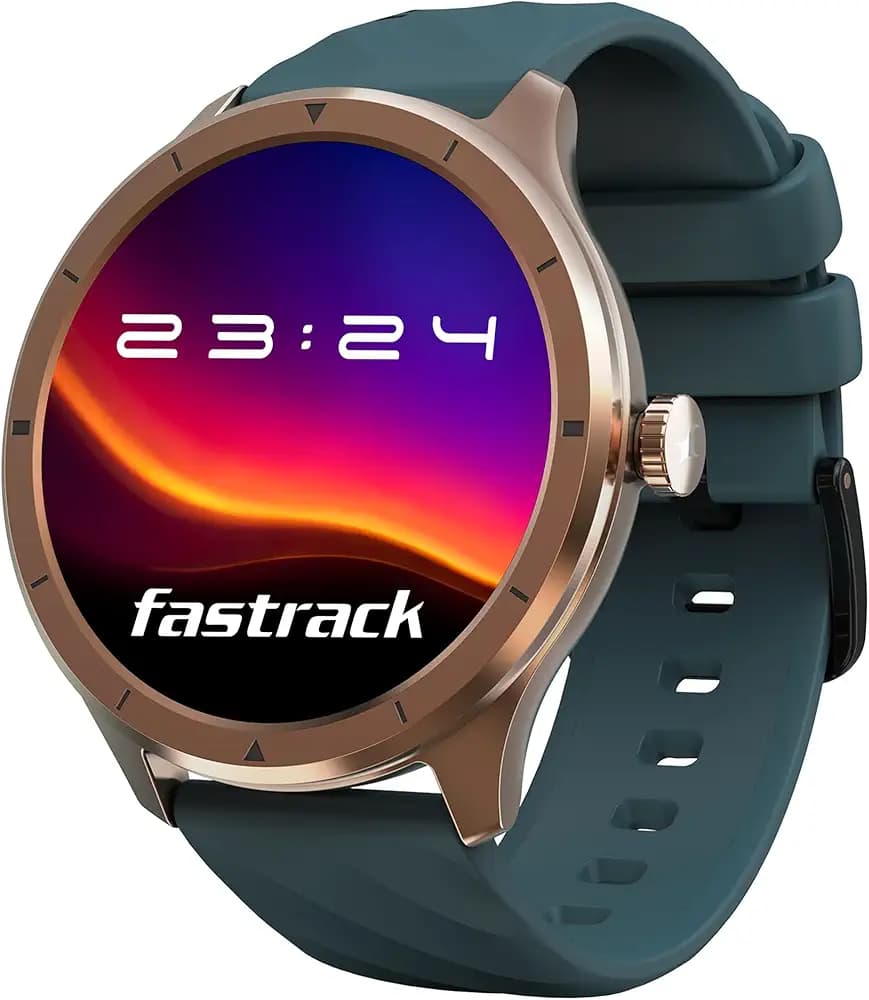 Fastrack FR2 Smart Watch, 1.38" UltraVU HD Display, Blazing Fast UI, Working Crown, AI Voice Assistant, IP68 Water & Dust Resistant, Health Suite, BT Calling, Smartwatch for Men & Women (Blue)