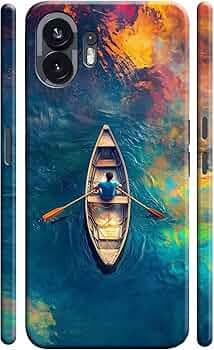 Designer Printed Hard Back Case Cover for Nothing Phone 2 5G | Water Sea Boat (Multicolor) - D6239