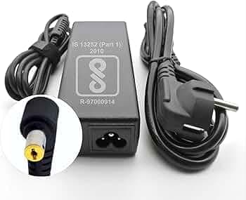 30w Mini Laptop Adapter Charger for Dell Inspiron 9 10v 12 910 1010 1018 1210 1011 1012 1090-1893 10 Vostro a90 19v 1.58a Yellow Pin/Tip Size: 5.5mm x 1.7mm (with Power Cable/Cord)