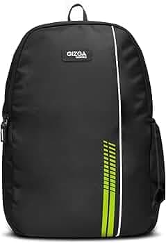 Gizga Essentials 15L Laptop Backpack Fits Upto 16" Laptops for Men & Women| Padded Shoulder Straps, Multi-Compartments, Mesh Back, Bottle Holder, Premium Inner Lining| Travel Bag College Office