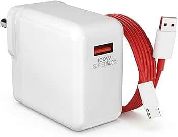 UNIGEN 100W SuperVOOC Fast Charging Adapter with Type-C Cable | High-Power USB-C Wall Charger Compatible with OnePlus/Realme/Oppo & Type-C Devices Supports VOOC/SuperVOOC/Dart/Dash/Warp & QC 3.0