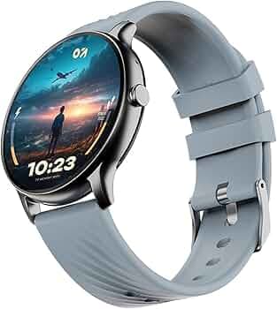 GOBOULT Dire Smartwatch 1.38'' 2.5D Curved HD Display, BT Calling, 500 Nits Brightness, IP67, 250+ Watchfaces, 120+ Sports Modes, AI Voice Assistant, SpO2 Monitoring (Blue)