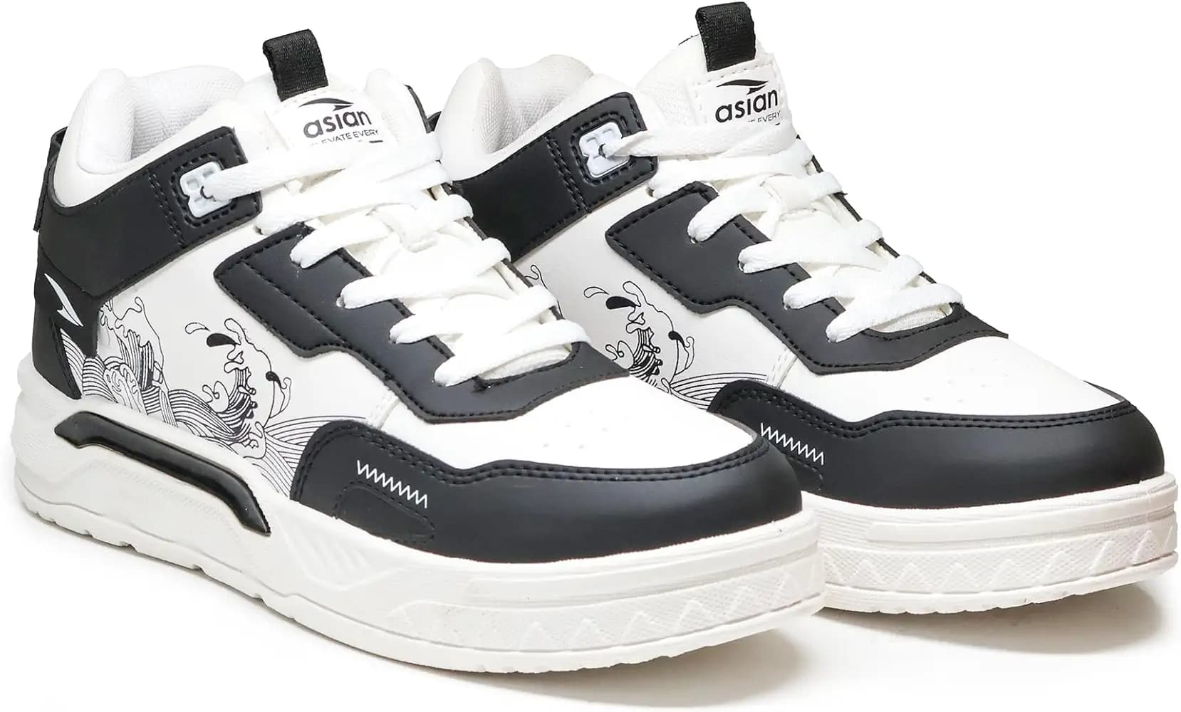 ASIAN Men NEXUS-11 Stylish Casual Mid Top Sneakers with Catchy Colours and Trendy Design with Laces for Men & Boys | Perfect for Wearing to Outings, and Comfortable All-Day Use, Stylish and Durable