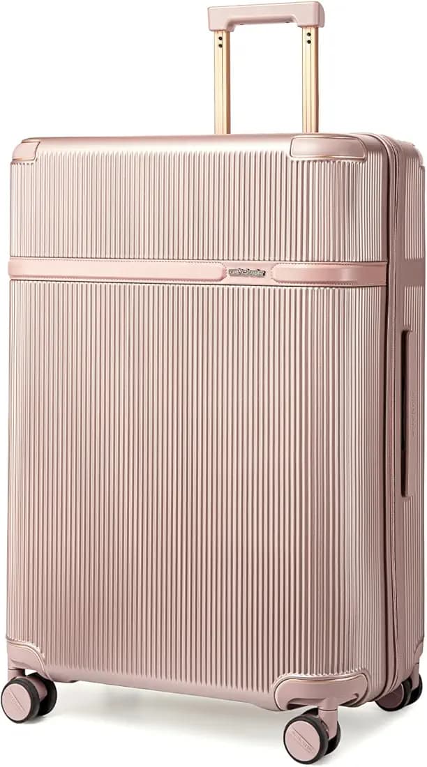 Arctic Hunter 28" Check-in Trolley Bag Large 75cm PC Hardshell Suitcase with Multi-Pocket Storage, TSA Lock & Silent 360° TPE Wheels, Anti-Collision Design, Pale Mauve