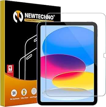 NEWTECHNO Premium Tempered Glass for iPad 11th Generation (A16) / iPad 10th Generation 10.9 inch (2022), 9H Tempered Glass, Screen Protector Guard, with Edge to Edge Coverage and Easy Installation kit