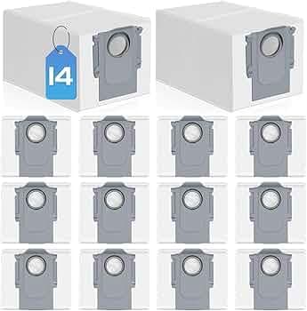 14 Packs Replacement Dust Bags for Roborock Saros 10R / 10/ QRevo/Qrevo S / S8 MaxV Ultra/ S8 Max Ultra Vacuum bags Qrevo MaxV/Qrevo Pro/Qrevo Curv/Qrevo Curv S5X/ Qrevo Edge/Qrevo Slim