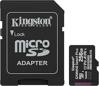 Kingston 256GB Canvas Select Plus microSD Card | Read Up to 150MB/s | V10 A1 UHS-I | with SD Adapter | SDCS3/256GB