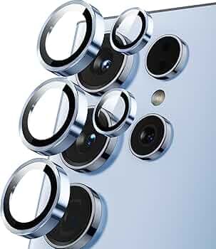 PACK OF 2 Camera Lens Protector for SAMSUNG GALAXY S25 ULTRA TITANIUM BLUE HD Clear Camera Lens, Case Friendly, Scratch Resistant Lens Cover, Full Coverage Camera Guard, Heavy Duty Camera Protector SET OF 2