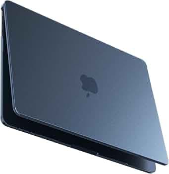 BlueSwan for MacBook Air 13 inch Case M5 2026 2025-2022 M4 M3 M2 A3449 A3240 A3113 A2681, 100% Match Official Color, Scratch Resistant Air 13.6 Hard Shell Protective Laptop Cover, Matte Midnight Clear