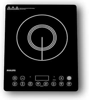 Philips HD4995/00 2100W Induction Cooktop With Soft Touch Panel | 11 Preset Menus | 240 Volts | 3Yrs Warranty On Coil, black and blue