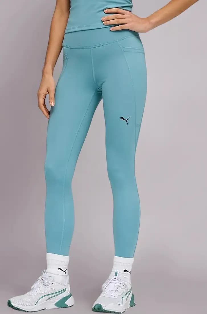 PUMA | Train All Day Women's Ankle Length Training Tights | Baltic Sea Blue | L