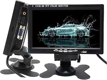 7 Inch Small LCD Monitor with AV VGA HD-MI Input for Pc Car Screen