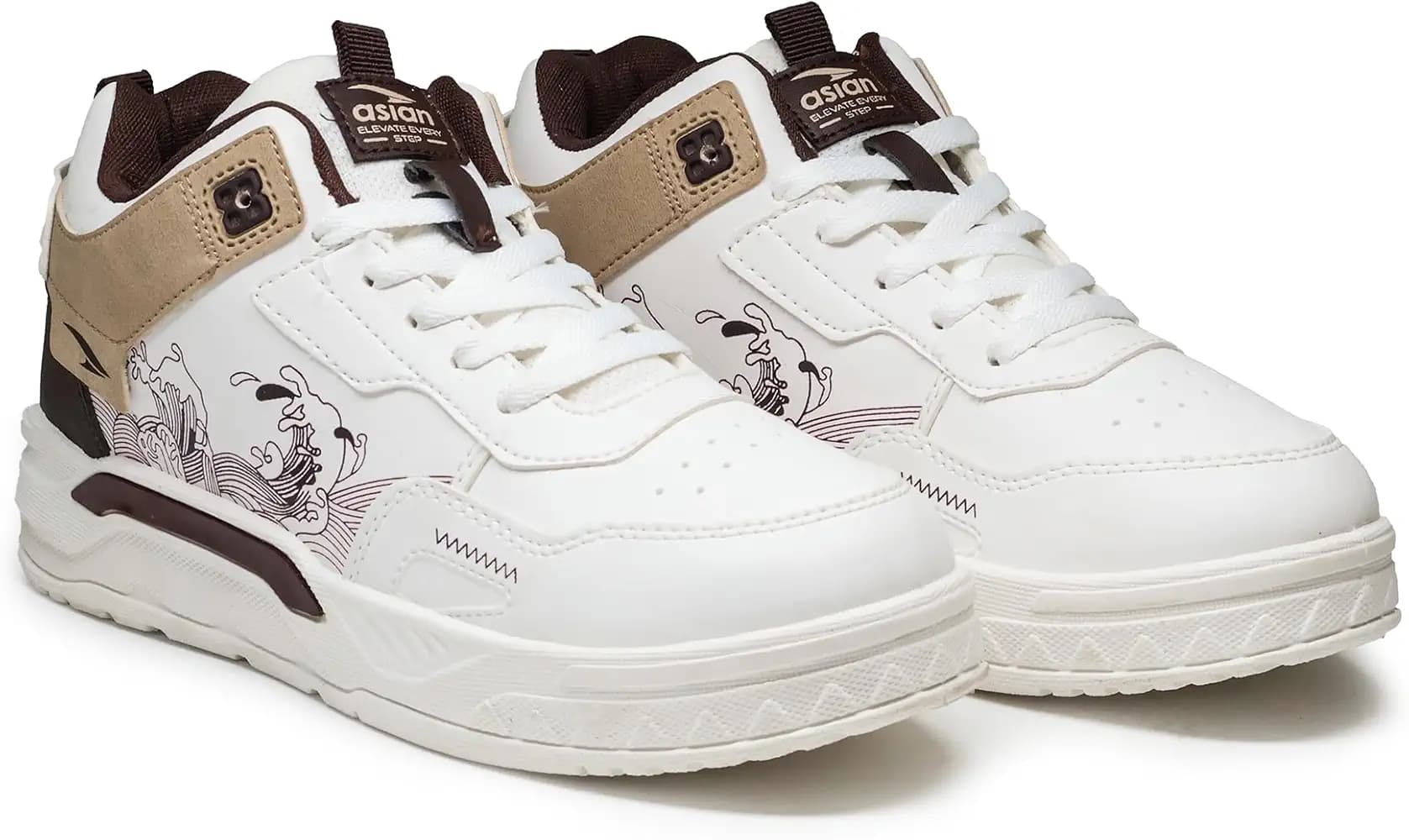 ASIAN Men NEXUS-11 Stylish Casual Mid Top Sneakers with Catchy Colours and Trendy Design with Laces for Men & Boys | Perfect for Wearing to Outings, and Comfortable All-Day Use, Stylish and Durable