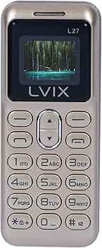 Foneme Lvix All-New L27 Mini Dual Sim |Keypad Mobile| with 0.66" Display| BT Dialer | Finger Phone| Voice Changer | Auto Call Recording |BigBattery |FM | Feature Phone | Gold