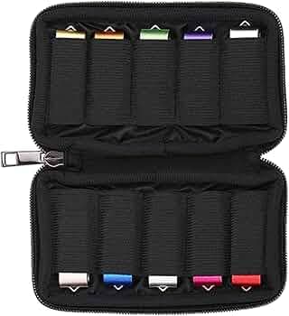 Pendrive Case, 10 Slot USB Flash Drive Organizer, Compact Pendrive Holder for Tech Professionals, Students, Travelers, Black