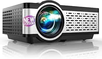 E Gate i9 Pro-Max 4X Brighter Bluetooth Projector 4k Ultra HD,400 ISO Lumens & 840fc Mega Brightness, Full HD 1080p Native, 210" (534 cm) Screen | AV, VGA, HDMI, SD Card, USB, AUX, inbuilt Speaker