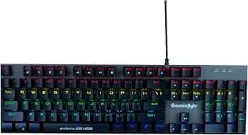 Cosmic Byte CB-GK-27 Vanth Mechanical Keyboard Upgraded with Swappable Outemu Blue Switches and Rainbow LED (Black/Grey)
