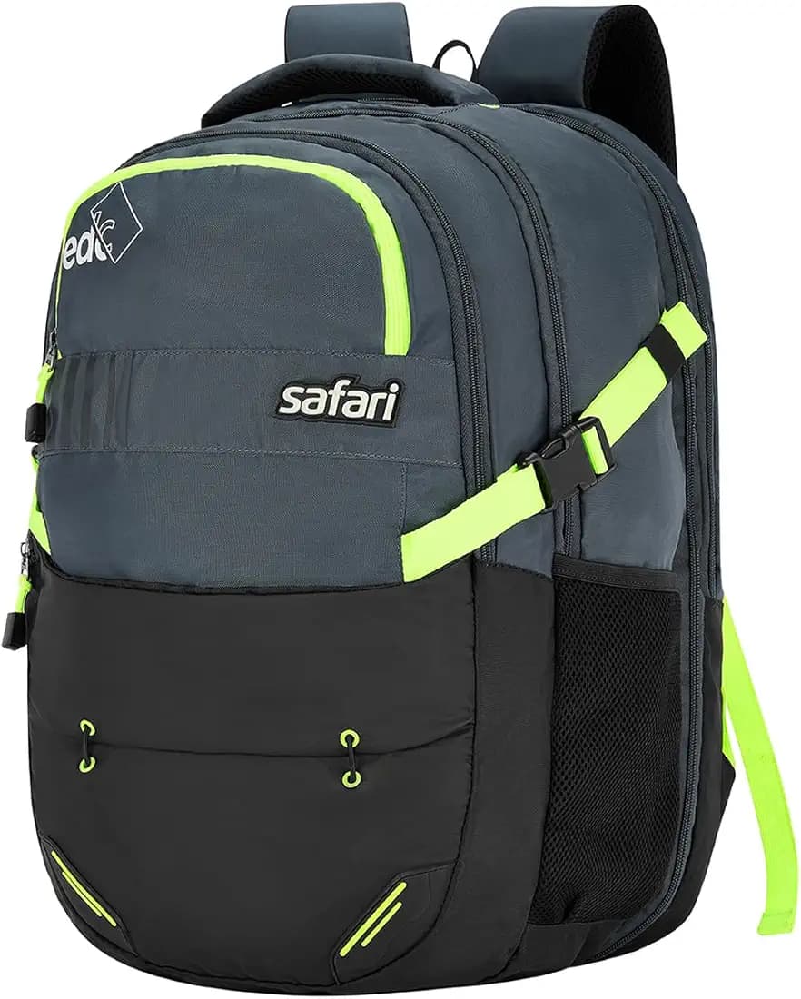 Safari 43L Expandable Laptop Bag with Armor Base, Raincover, 3 Compartments, Compression Straps, Large Size Travel Bag, Ideal For 3-4 Days Staycations, Hiking, Office Bag