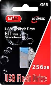 GNS World USB 3.0 Flash Drive High-Speed FIT Plus Pen Drive Portable Storage Device Backward Compatible USB Stick for Laptop PC Mac Data Transfer Durable Design (256.0, GB)