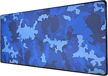 SPIN CART Long Gaming Mouse Pad, Large Big Desk Table Mat with Non- Slip Rubber Base Mousepad for Keyboard Laptop PC (Blue)