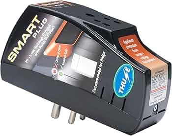 Smart Plug Fridge Protector 6A with Surge Protection Upto 4000 Volts | Black