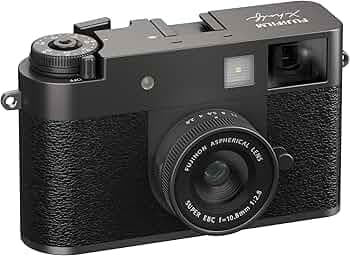 Fujifilm X Half 17.7MP 1 inch CMOS Sensor with 10.8mm f/2.8-11 Lens|Retro Style mirrorless Compact Travel Camera|2k vlogging for Street/Lifestyle - Charcoal Silver