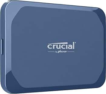 Crucial X10 2TB Portable SSD, Up to 2,100MB/s, USB 3.2 USB-C, External Solid State Drive, Compatible with Windows, Mac & Android, Durable Storage for Games, Photos & Files, Blue - CT2000X10SSD9-02