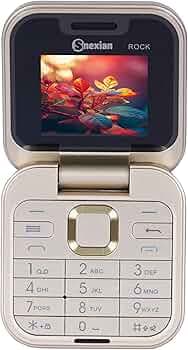 Snexian All-New Rock X Flip Dual Sim |Keypad Mobile with 1.8" Display |Flip|Fold|Call & SMS Indicator|Crystal Back Panel |BT Dialer|Voice Changer|Long Lasting Battery|Camera|Feature Phone| Cosmic Gold