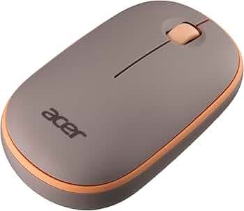 Acer Bubble Wireless Mouse AMR100 | 2.4GHz Silent Click | 1600 DPI | Ergonomic | AA Battery | Win8/10/11 | Compact Lightweight Design | Color: Peach