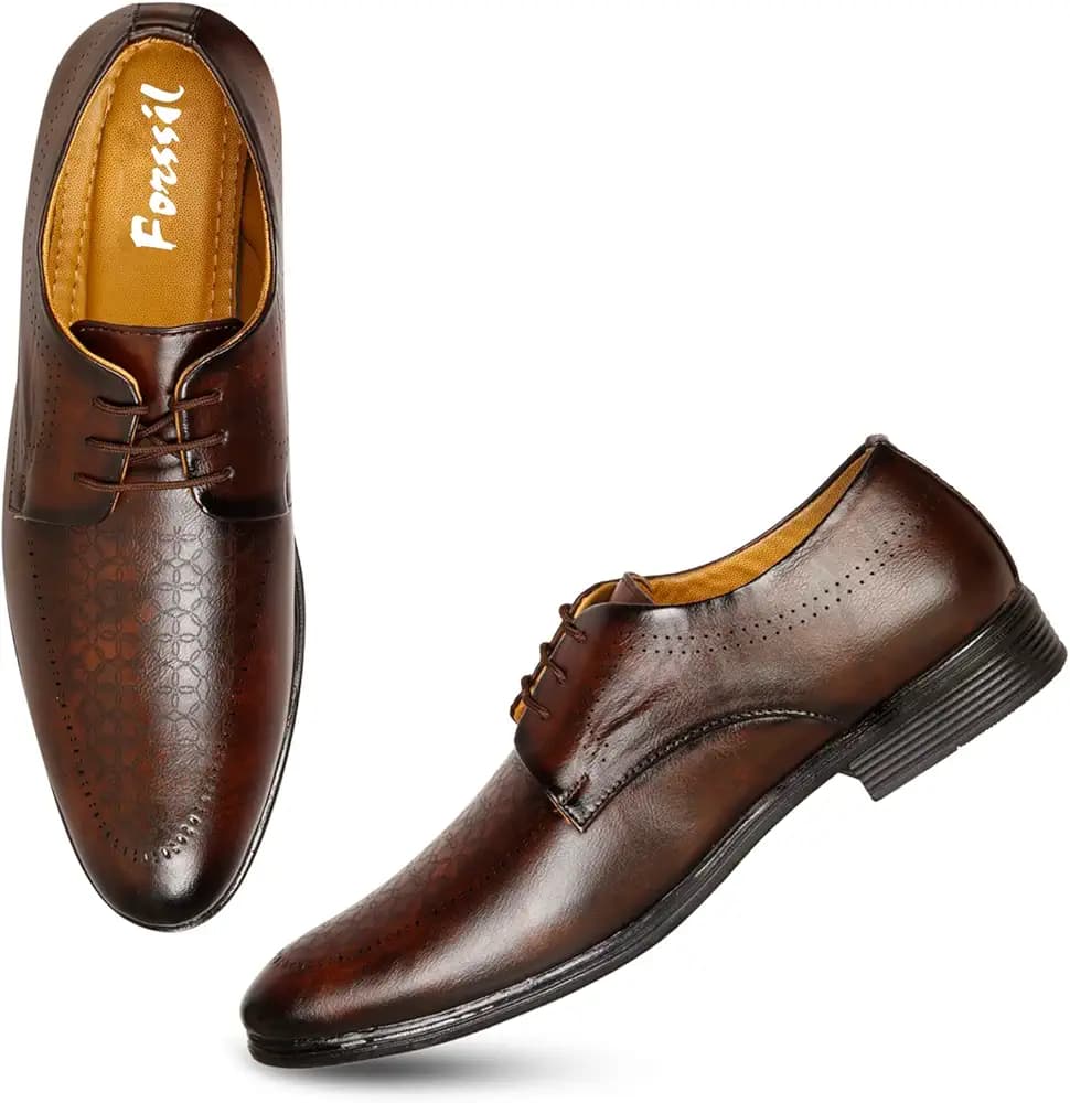 Basics Men's Formal Synthetic Leather Derby Shoes