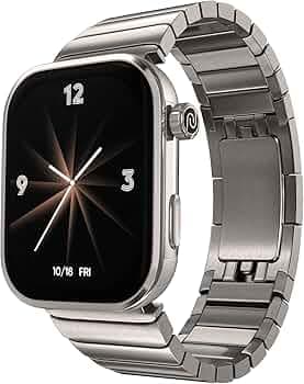 Noise Pro 6 Max Smart Watch:Intelligent AI, Endless AI Watch Faces, AI Companion, 1.96” AMOLED, Stainless Steel Build, Built-in GPS, 5 ATM, EN2 Processor, for iOS & Android(Pure Titanium)