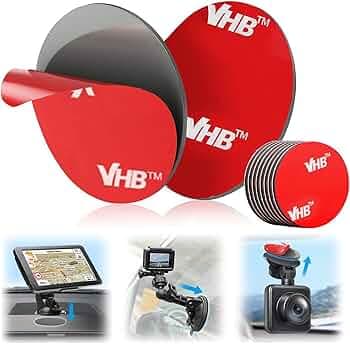 Double Tape for Car Dashboard, 10PCS 3M Double Side Tape Heavy Duty, Dash Cam Adhesive Sticker, Electrostatic Sticker for Dash Cam, Reusable Dashboard Adhesive for Car Glass